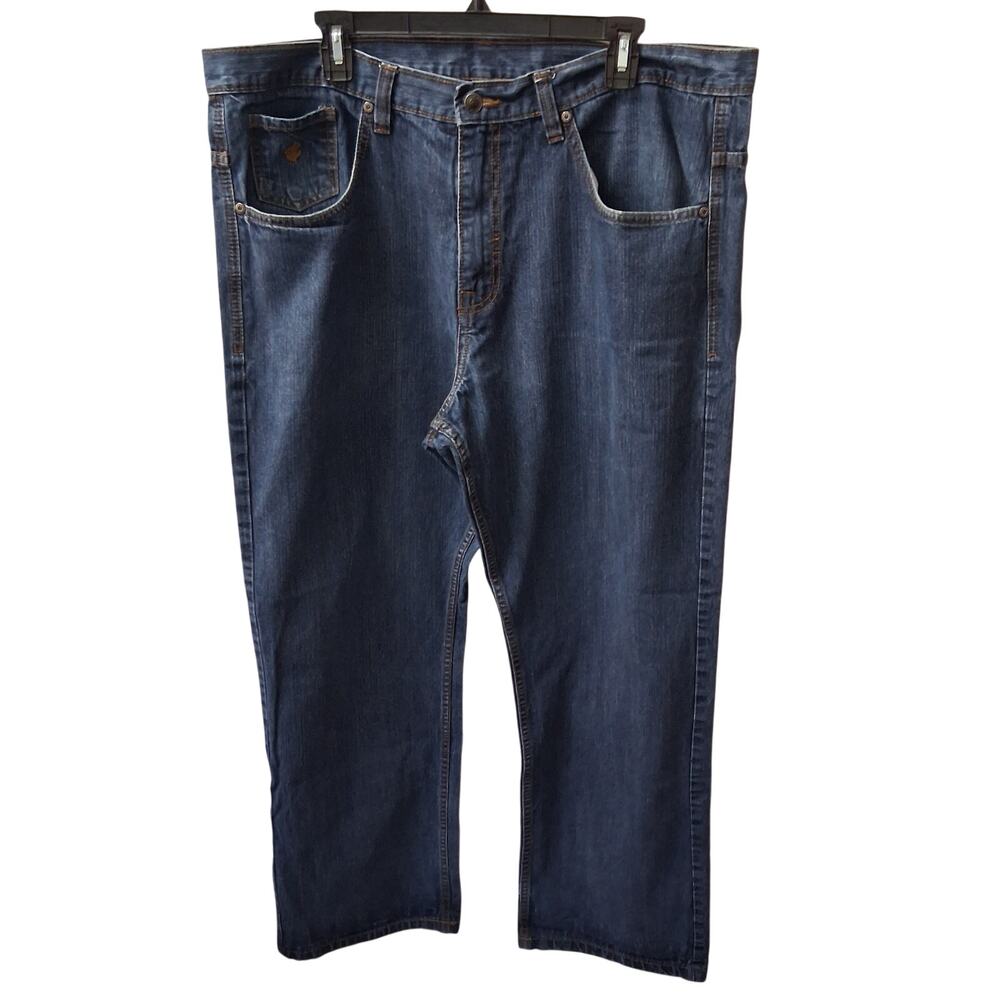 Rocawear Iconic Wide Leg Baggy Y2K Medium Wash Men's Jeans Urban Street Demin-40